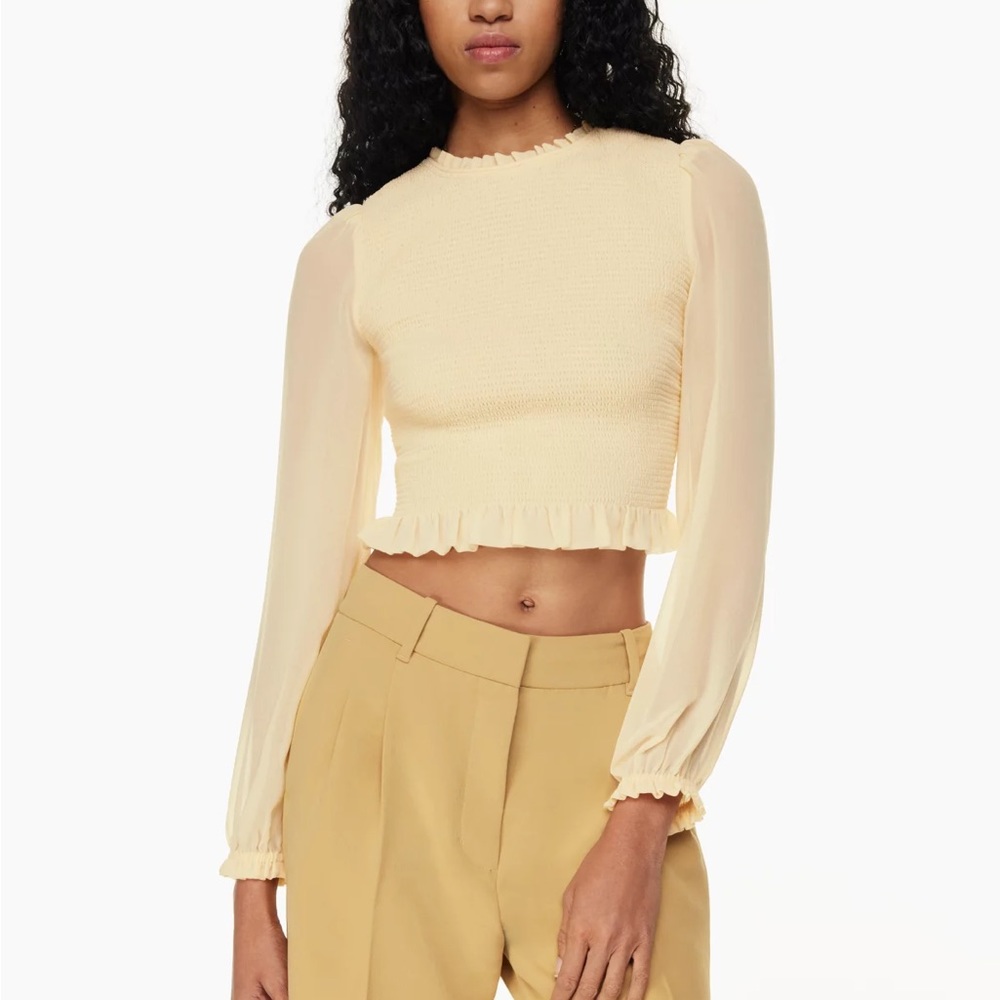 Aritzia Wilfred Crop Blouse NWT - Picture 2 of 8